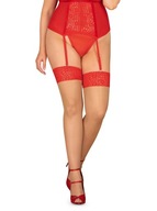 PANČUCHY POĽSKÉ OBSESSIVE 4XL-5XL NUDEL/RED.