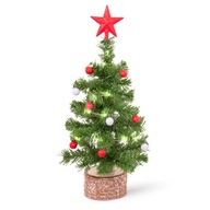 Vianočný stromček našej generácie so svetlami a ozdobami 35166