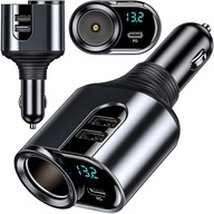 ĽAHŠIA DISTRIBÚTOROVÁ NABÍJAČKA 2x USB + USB-C C PD 127W RÝCHLY VOLTMETER ĽAHŠIA DISTRIBÚTOROVÁ NABÍJAČKA 2x USB + USB-C C PD 127W RÝCHLY VOLTMETER