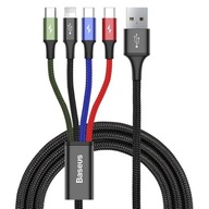 USB KÁBEL 4V1 NA 2XUSB-C, LIGHTNING, MICRO USB BASEUS FAST 3,5A 1,2M USB KÁBEL 4V1 NA 2XUSB-C, LIGHTNING, MICRO USB BASEUS FAST 3,5A 1,2M