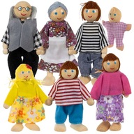 Sada bábik pre bábiky Doll House Dolls 7 kusov