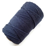 Bavlnená šnúra Macrame 5mm-100m krútená námornícka modrá Bavlnená šnúra Macrame 5mm-100m krútená námornícka modrá