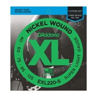 D'Addario EXL220-5 Nikel 40-125 basové struny