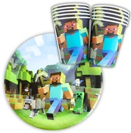 Súprava MINECRAFT hrnčeky + TANIERE Steve Pixel Creeper narodeniny 20 ks. Súprava MINECRAFT hrnčeky + TANIERE Steve Pixel Creeper narodeniny 20 ks.