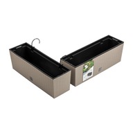 2x DRC600W balkónový hrniec ratan s háčikmi 2x DRC600W balkónový hrniec ratan s háčikmi
