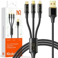 MCDODO MICRO USB LIGHTNING CABLE USB-C 3V1 6A 100W MCDODO MICRO USB LIGHTNING CABLE USB-C 3V1 6A 100W