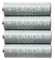 Hrubé AA batérie 1900mAH 4ks HR06 IKEA LADDA