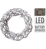 Vianočný veniec 15 LED ratanový veniec 30 cm b Vianočný veniec 15 LED ratanový veniec 30 cm b