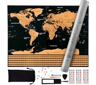 MAPA SVETA NA STENE PLAGÁT PRE CESTOVATEĽA ZLATÉ VLAJKY MAPA SVETA NA STENE PLAGÁT PRE CESTOVATEĽA ZLATÉ VLAJKY