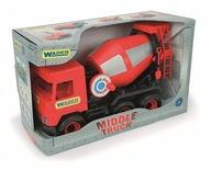 Červená miešačka na betón 38 cm Middle Truck v krabici Wader