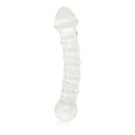 DILDO Z KRIVÉHO SKLA, TRANSPARENTNÉ S ORIEŠKAMI DILDO Z KRIVÉHO SKLA, TRANSPARENTNÉ S ORIEŠKAMI