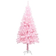 Umelý vianočný stromček so stojanom a LED, ružový, 120 c