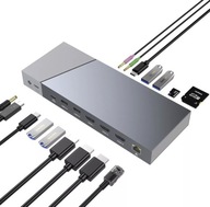 HUB USB-C 16v1 Display Link 3x HDMI Macbook M1 M2
