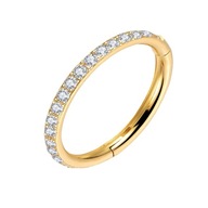 TYTAN GOLD PVD kliker 1,2x6 so zirkónmi WH titánový zlatý prsteň TYTAN GOLD PVD kliker 1,2x6 so zirkónmi WH titánový zlatý prsteň