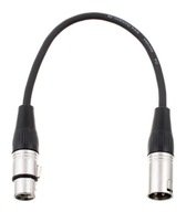 XLR - XLR mikrofónový kábel - 0,3 m, čierny