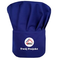 Vysoká nevädzovo modrá kuchárska čiapka s vaším logom