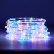 LED svetlá reťazová lanová hadica 10m 100LED viacfarebná