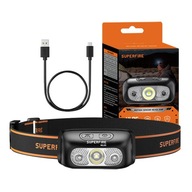 SUPERFIRE NABÍJAČNÁ ČELOVKA LED ČELOVÁ LAMPA 120LM SUPERFIRE NABÍJAČNÁ ČELOVKA LED ČELOVÁ LAMPA 120LM