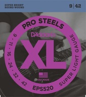 Struny pre elektrickú gitaru - D'addario EPS520 9-42 Struny pre elektrickú gitaru - D'addario EPS520 9-42