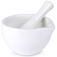 Porcelánový kuchynský mažiar s paličkou na mletie pesto korenia Porcelánový kuchynský mažiar s paličkou na mletie pesto korenia