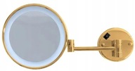 Stella Mirror zväčšiť. 3x okrúhle podsvietenie LED neutrálne sklopné GOLD