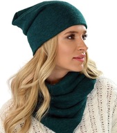 Dámsky COVER HAT zimný set Jesenný set Bottle Green K6 Dámsky COVER HAT zimný set Jesenný set Bottle Green K6