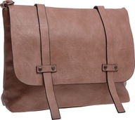 DÁMSKA CROSSBODY TAŠKA S CHLOPOU púdrovo ružová