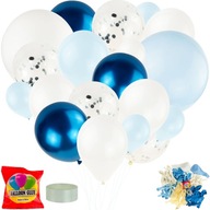 VEĽKÝ BALÓN GIRLAND MODRÉ BALÓNOVÉ KONFETY VEĽKÝ BALÓN GIRLAND MODRÉ BALÓNOVÉ KONFETY