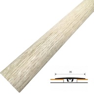 Prahová lišta plochá 36mm PVC dub 9P, dĺžka 2m Prahová lišta plochá 36mm PVC dub 9P, dĺžka 2m