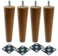 Nohy Drevené orechové nožičky 15 cm + súprava plechu Nohy Drevené orechové nožičky 15 cm + súprava plechu