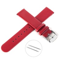 REMÍN NA HODINKY 22MM - KOŽENÝ - ČERVENÝ REMÍN NA HODINKY 22MM - KOŽENÝ - ČERVENÝ