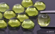 Okrúhly kabošon peridot, priemer 5 mm