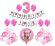 Minnie Mouse 3. narodeniny Set balónov s názvom Banner Minnie Mouse 3. narodeniny Set balónov s názvom Banner