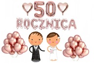 Sada balónov na 50. výročie svadby z ružového zlata Sada balónov na 50. výročie svadby z ružového zlata