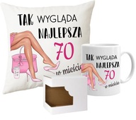 Hrnček + Vankúš darček 70. NARODENINY PRE ŽENU Hrnček + Vankúš darček 70. NARODENINY PRE ŽENU