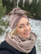 Súprava Turban Luba wr26 a zamatový zimný šál