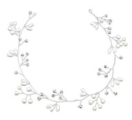 SVADOBNÁ POBOČKA DIADEM TIARA 50CM DEKORÁCIA DO VLASOV SVADOBNÁ POBOČKA DIADEM TIARA 50CM DEKORÁCIA DO VLASOV