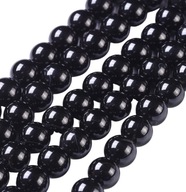 Black Onyx Stones LEADS GOLL BELE 8 mm String cca. Black Onyx Stones LEADS GOLL BELE 8 mm String cca.