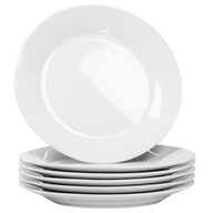 Súprava porcelánových tanierov, 26 cm, biela Súprava porcelánových tanierov, 26 cm, biela