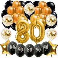 SÚPRAVA BALÓNOV na 80. narodeniny 80. VÝROČIE SVADBY zlaté konfety