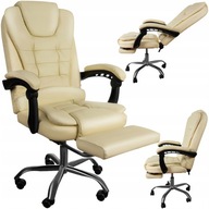 Otočné kreslo, kancelárska stolička s podnožkou, pevná