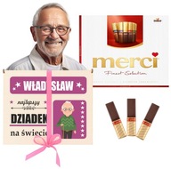 Darček pre babičky a deň darcovstva pre čokoládu Merci Meno Darček pre babičky a deň darcovstva pre čokoládu Merci Meno