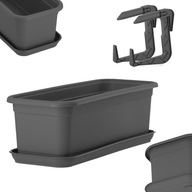 KADAX KVETINÁČ BALKÓNOVÁ KRABIČKA 40cm + 2 ÚCHYTKO KADAX KVETINÁČ BALKÓNOVÁ KRABIČKA 40cm + 2 ÚCHYTKO