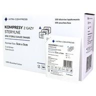 Sterilný gázový obklad 5x5cm 17N 8W 100ks. Sterilný gázový obklad 5x5cm 17N 8W 100ks.