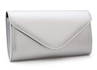 CLUTCH BAG eko matná kožená taška SILVER