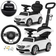 Posúvač s rukoväťou 2v1 MERCEDES-AMG C63 White Milly Mally Posúvač s rukoväťou 2v1 MERCEDES-AMG C63 White Milly Mally
