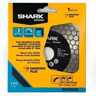 Diamantový kotúč Shark 125 na rezanie, brúsenie, úkosovanie, uhol 2 v 1 Diamantový kotúč Shark 125 na rezanie, brúsenie, úkosovanie, uhol 2 v 1