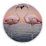 okrúhla plážová osuška z mikrovlákna Flamingo tl okrúhla plážová osuška z mikrovlákna Flamingo tl