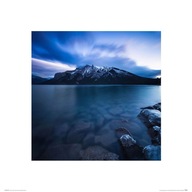 Kanadské hory Lake Minnewanka reprodukcia 40x40cm