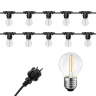 Girlanda OGRODOWA ŁAŃCUCH ŚWIETLNY 15M 15X LED E27 Girlanda OGRODOWA ŁAŃCUCH ŚWIETLNY 15M 15X LED E27